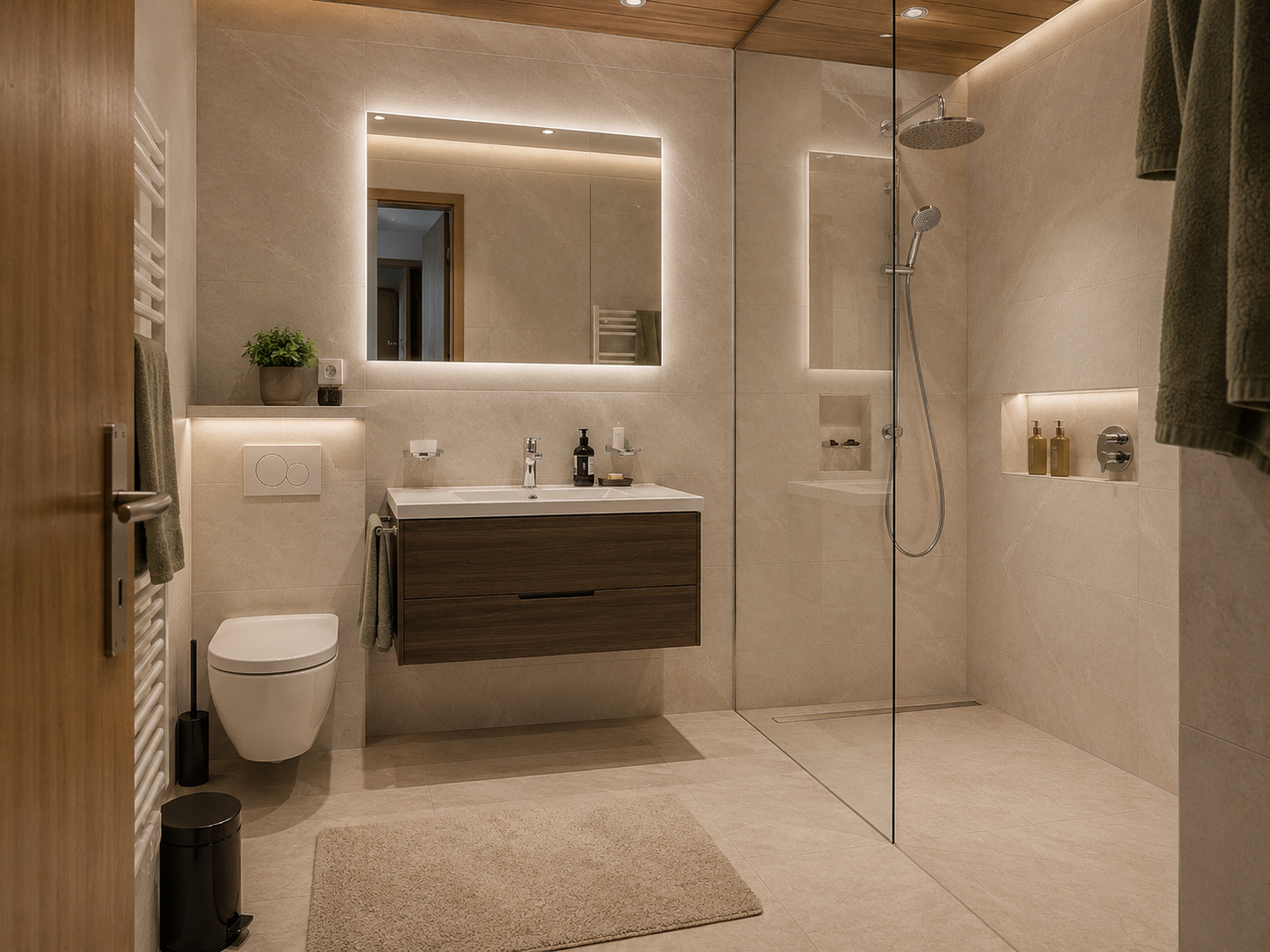 Modernes neu gestaltetes Badezimmer